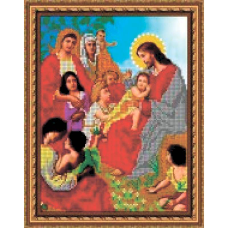 «Светлица» набор для вышивания бисером 8437 «Беседа Иисуса с детьми» бисер Чехия 19x24 см