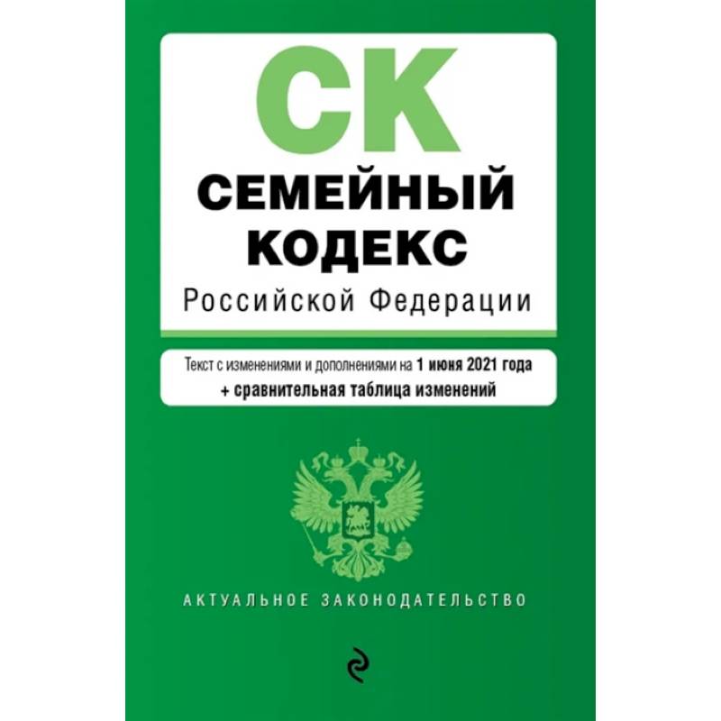 Семейный кодекс Российской Федерации. Текст с изм. и доп. на 1 июня 2021 года (+ сравнительная таблица изменений)