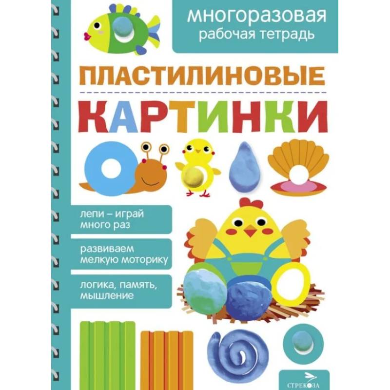 Пластилиновые картинки. Многоразовая рабочая тетрадь