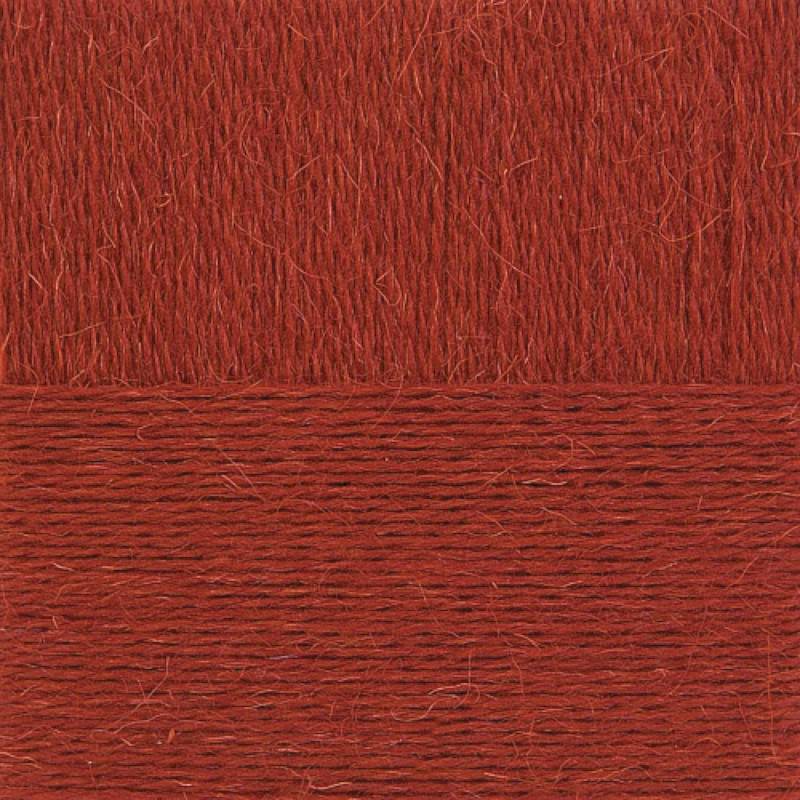 Деревенская шерсть. Цвет 487-Красное дерево. 10x100 г.