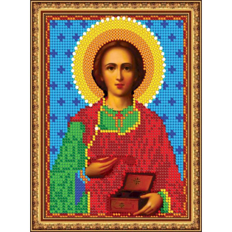 «Светлица» набор для вышивания бисером 8303М «Св. Вмч. Пантелеймон» бисер Чехия 12x16см