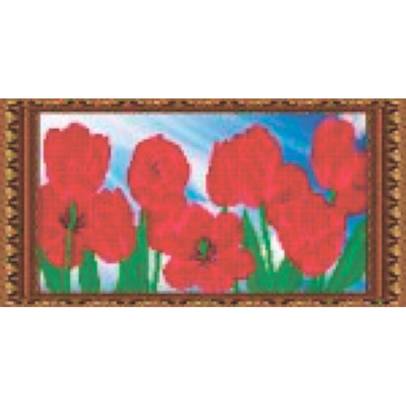 Набор для вышивания бисером «Тюльпаны»  38,2*19,7 см