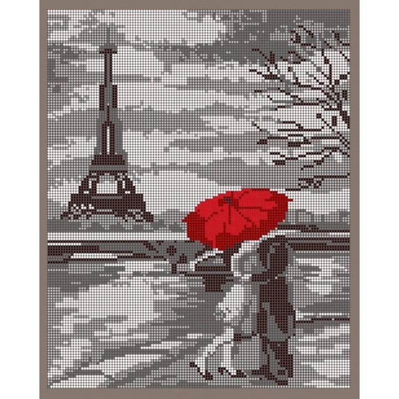 Набор для вышивания бисером №563П «Парижская набережная» бисер Чехия 24x30 см