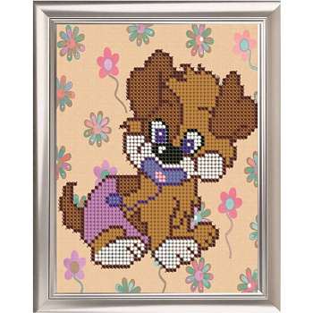 Набор для вышивания бисером 'Щеночек  ' 12х16см Д-013