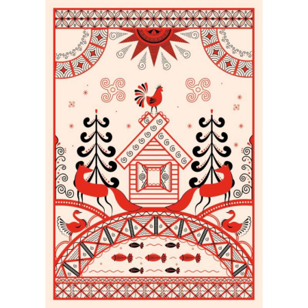 Блокнот Жили-были. Мезенская роспись. «Лиса». (формат А5)