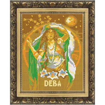 «Светлица» набор для вышивания бисером №475П «Дева» бисер Чехия 19x24 см