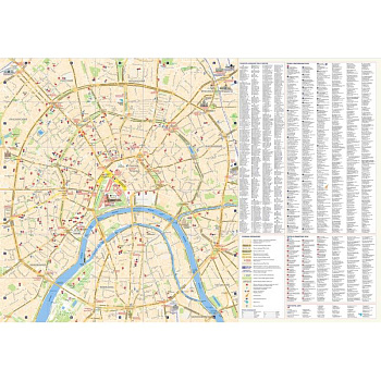 Москва. План центра города. Музеи. Театры. Путеводитель