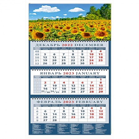 14336 2023 Календарь Пейзаж с подсолнухами