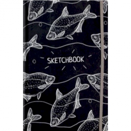Скетчбук 'Белые рыбы', А5
