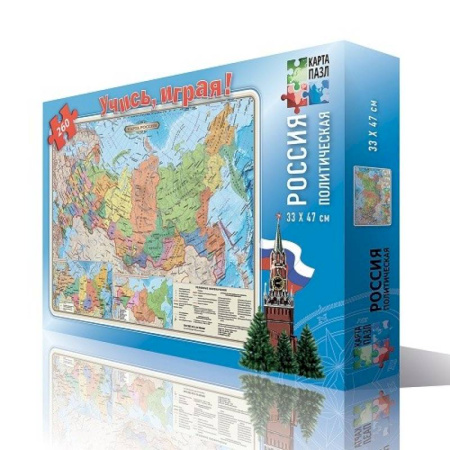 Россия политическая. Карта-пазл. 260 деталей