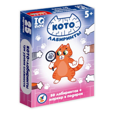 Прочие книжки-игрушки, книга IQ Box. КОТО-лабиринты купить по скидке